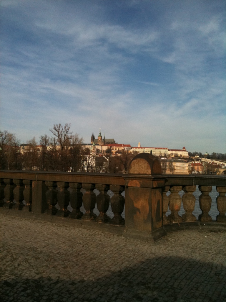 A quiet moment by the river enjoying the geometry of the city- Prague, Czech